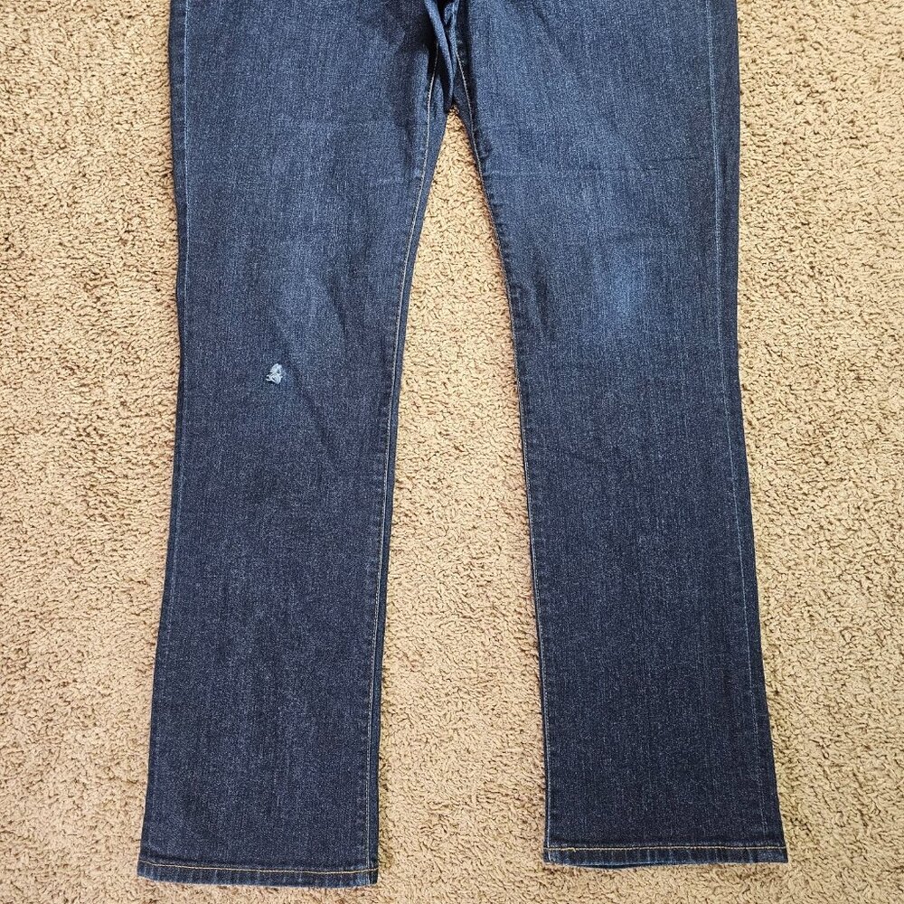 Lauren Ralph Lauren Jeans Womens 14 Blue Dark Wash Straight Leg Stretch Denim - Picture 9 of 13